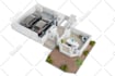 create 3d floor plan with colorful furniture, full texture