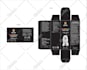 create cosmetic product label and box design with mockups