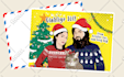 illustrate a christmas portrait ideal for a card or gift