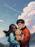 make artwork in realistic anime illustration style