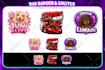 design custom emotes and sub badges for twitch, kick, tiktok, youtube