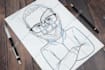 draw line art portrait from your photo into vector art