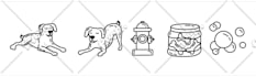 draw illustrations and stickers in doodle and line art style