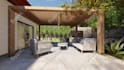 do backyard landscape design, patio, pool, and garden