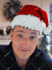 do photoshop editing put santa hat and christmas bg