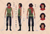 draw character sheet in anime style