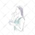 draw elegant continuous one line art fashion illustration drawing
