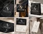 design logo, brand style guide or brand identity guidelines with branding kit