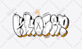 create custom graffiti throw up for your logo, text or tag
