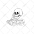 make hand drawn vintage skull or grim reaper t shirt design