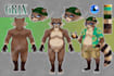 draw reference sheet card of your character desing