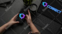 design startup tech, crypto, cyber security, technology and app logo