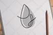 design a hand drawn continuous one line art logo