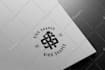 do badge clothing line initial letters monogram minimal initial text letter logo