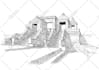 draw a detailed watercolor house, building, or landscape sketch