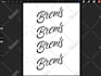 design modern hand drawn lettering, calligraphy, typo logo