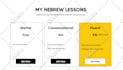 design a PSD pricing table, checklist, or comparison chart