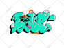 create a professional bubble graffiti design