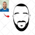 do black and white minimalist face silhouette logo design