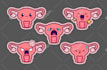 draw simple cute 2d vector cartoon in multiple emotions