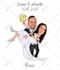 create a christmas caricature, holiday card, winter cartoon