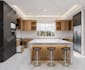 do kitchen interior design with 3d rendering