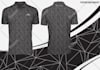 design sublimation golf polo pattern with tech pack and mockup