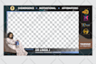 design professional custom overlays for streamyard, obs, streamlabs, and webinar