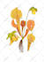 create plant, flowers line art vector