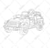 draw vector black and white line art illustration