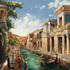 illustrate detailed fantasy cityscapes, no ai