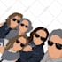 create flat minimalist vector portrait for your family or team