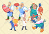illustrate original children characters for brands