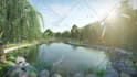 design your playground, community landscape park, public space with 3d rendering