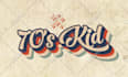 design 70s retro hand lettering and vintage typography logo
