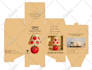 design product packaging, wrapping paper and box design