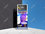 design retractable banner, roll up,  backdrop, ads, church