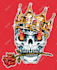 draw a skull, skeleton theme illustration for your branding