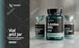 design premium vial label design , medicine box or supplement packaging