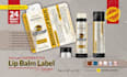 design lip balm label, stickers label badges