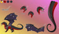 draw a dragon character sheet with full color palette