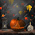create an image of a pumpkin carved with your logo, business, or family name