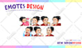 custom stickers or emotes for twitch, kick, discord, facebook