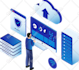 create flat and isometric infographic illustration
