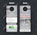 design door hanger, restaurant flyer, real estate brochure and rack card