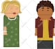 draw vector cartoon, background, character illustration