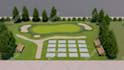 design and render backyard front landscape, garden, pool, patio, park