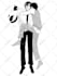 draw a black and white illustration in a fair price