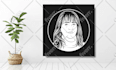 draw a modern minimalist line art portrait illustration