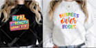 do simple, typography t shirt, mug, bag, and small graphics design